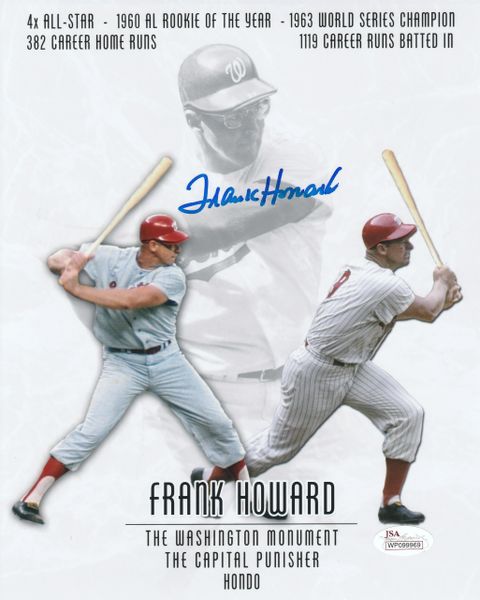 Frank Howard autograph 8x10, Washington Senators, JSA