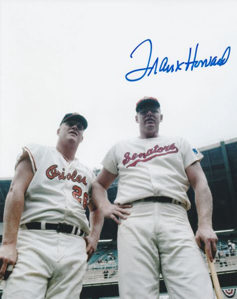 Frank Howard autograph 8x10, Washington Senators, w/ Powell