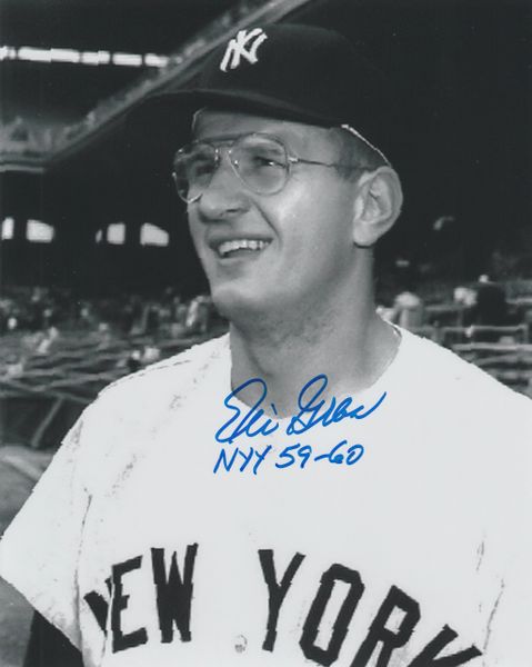Eli Grba autograph 8x10, New York Yankees