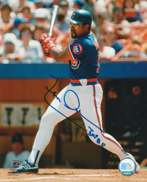 Leon Durham autograph 8x10, Chicago Cubs, Bull inscription