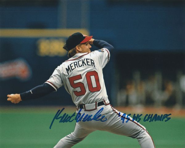 Kent Mercker autograph 8x10, Atlanta Braves, 95 WS Champs