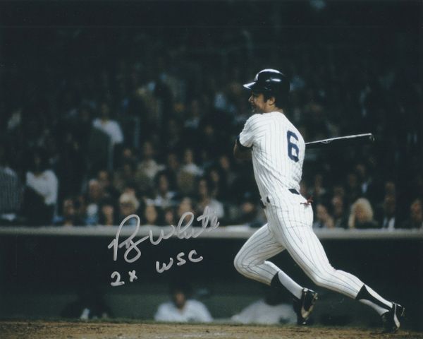 Roy White autograph 8x10, New York Yankees, 2x WSC
