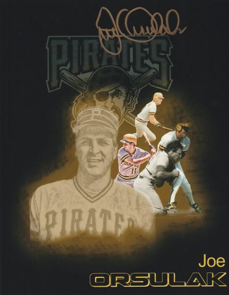 Joe Orsulak autograph 8x10, Pittsburgh Pirates, custom edit