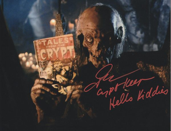 John Kassir autograph 8x10, Tales From The Crypt, Hello Kiddies