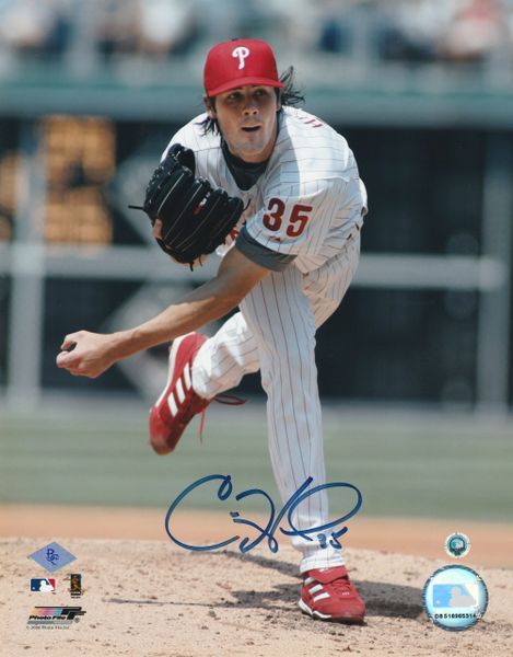 Cole Hamels autograph 8x10, Philadelphia Phillies