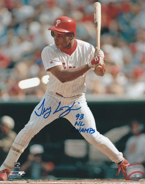 Tony Longmire autograph 8x10, Philadelphia Phillies, 93 NL Champs