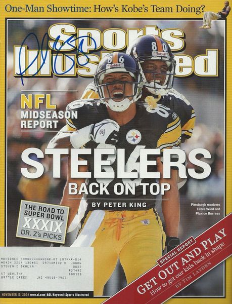 Plaxico Burress autograph SI Mag, Plaxico Burress