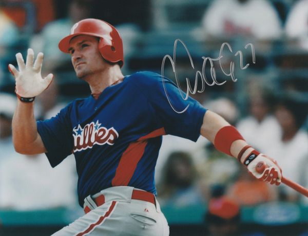 Chris Coste autograph 8x10, Philadelphia Phillies