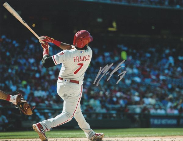 Maikel Franco autograph 8x10, Philadelphia Phillies
