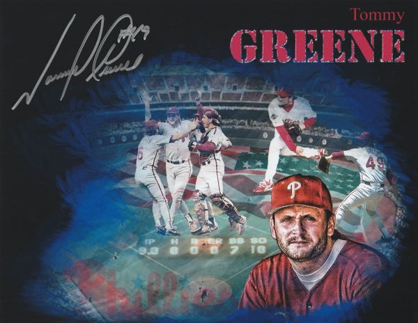 Tommy Greene autograph 8x10, Philadelphia Phillies
