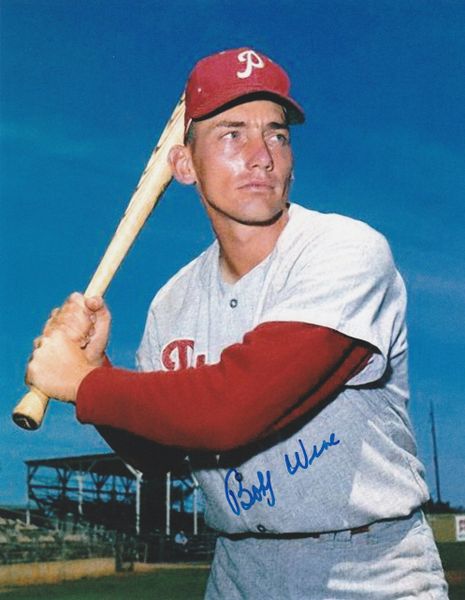 Bobby Wine autograph 8x10, Philadelphia Phillies