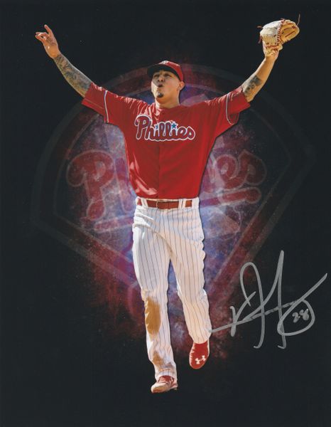 Vince Velasquez autograph 8x10, Philadelphia Phillies