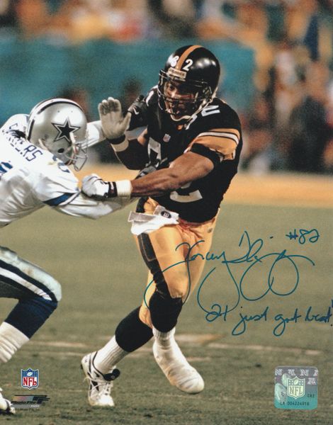 Yancey Thigpen autograph 8x10, Pittsburgh Steelers, Cool Deion inscription