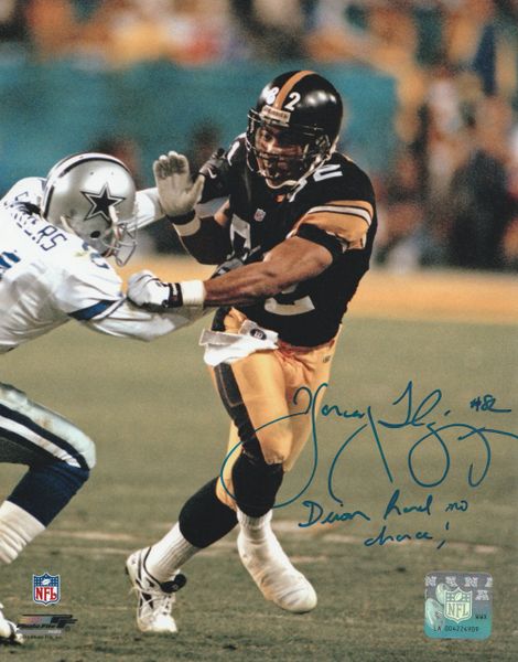Yancey Thigpen autograph 8x10, Pittsburgh Steelers, Cool Deion Sanders inscription