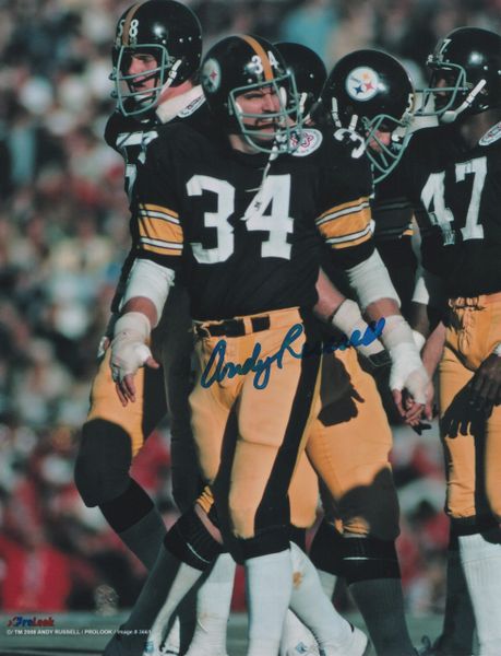 Andy Russell autograph 8x10, Pittsburgh Steelers