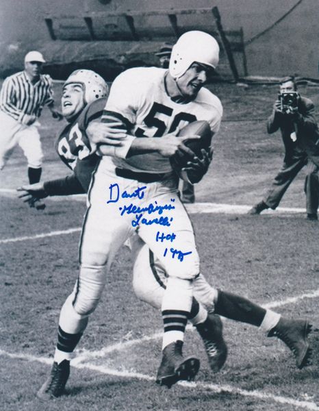 Dante Lavelli Gluefingers autograph 8x10, Cleveland Brown, HOF 1975