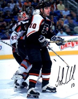 John LeClair autograph 8x10, Philadelphia Flyers