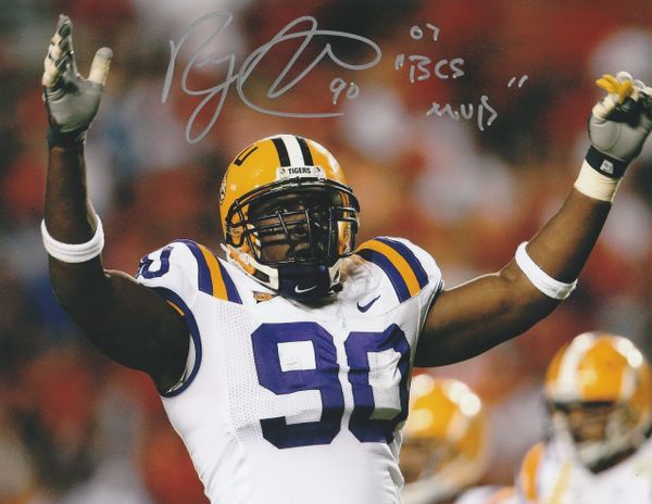 Ricky Jean-Francois autograph 8x10, LSU Tigers, 07 BCS MVP