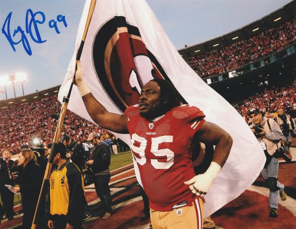 Ricky Jean-Francois autograph 8x10, San Francisco 49ers