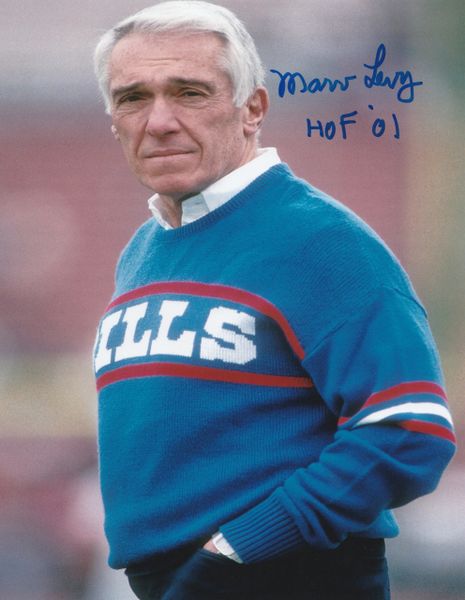 Marv Levy auto 8x10, Buffalo Bills, HOF 01