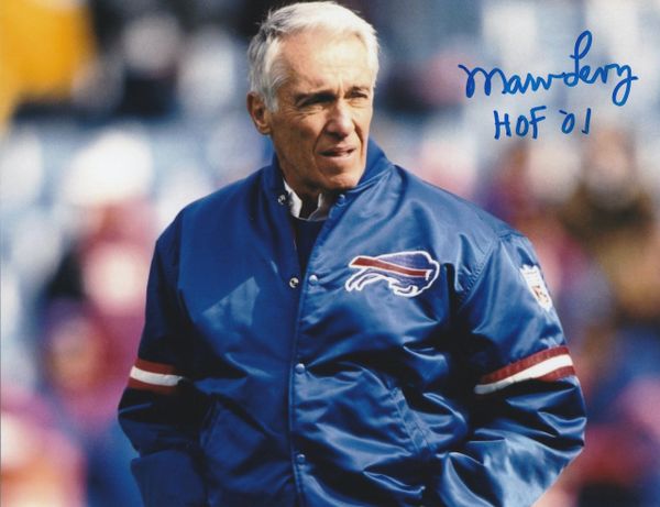 Marv Levy autograph 8x10, Buffalo Bills, HOF