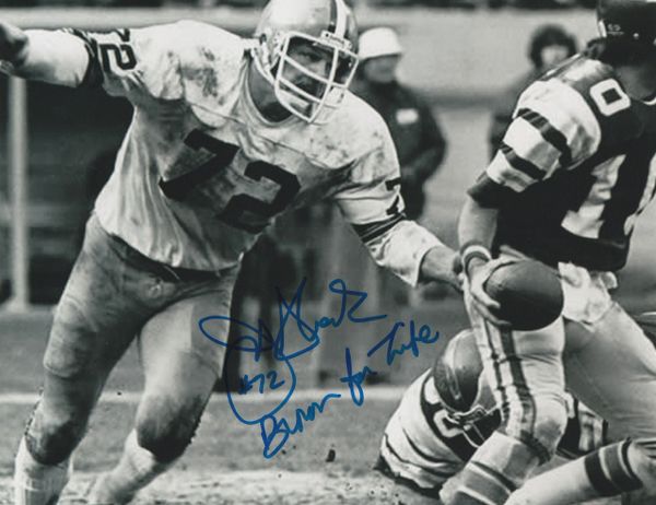 Jerry Sherk autograph 8x10, Cleveland Browns, Brown For Life