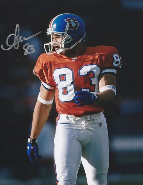 Ed McCaffrey 2x SB Champs Signed Denver Broncos White Road