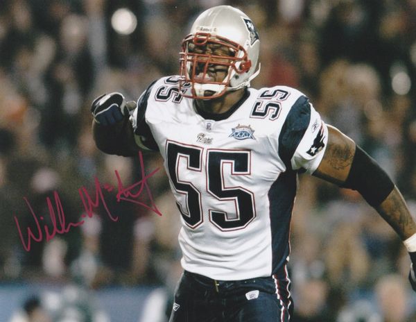 Willie McGinest autograph 8x10, New England Patriots