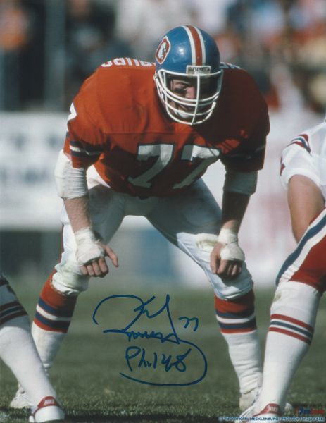 Karl Mecklenburg autograph 8x10, Denver Broncos, Phil 14:8