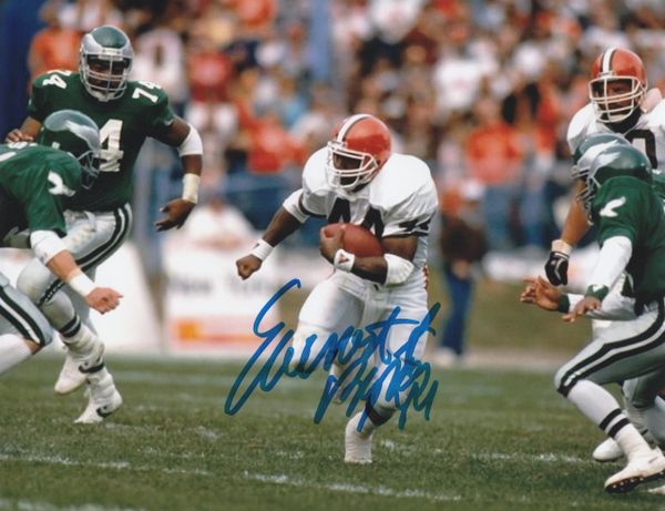 Earnest Byner autograph 8x10, Cleveland Browns, vs. Philadelphia Eagles
