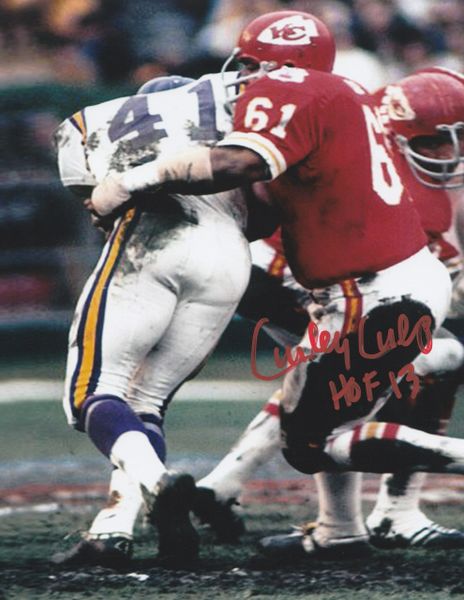 Curley Culp autograph 8x10, Kansas City Chiefs, HOF 13 inscription