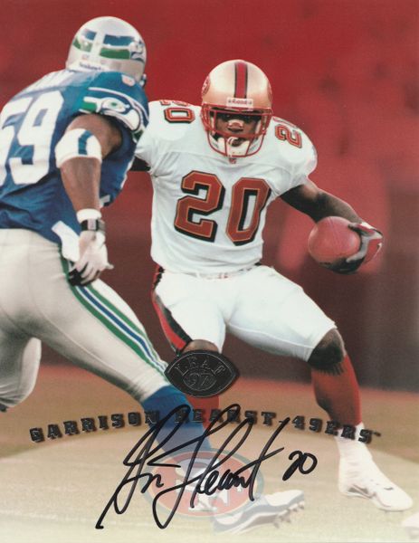 Garrison Hearst autograph '97 Leaf 8x10, San Francisco 49ers