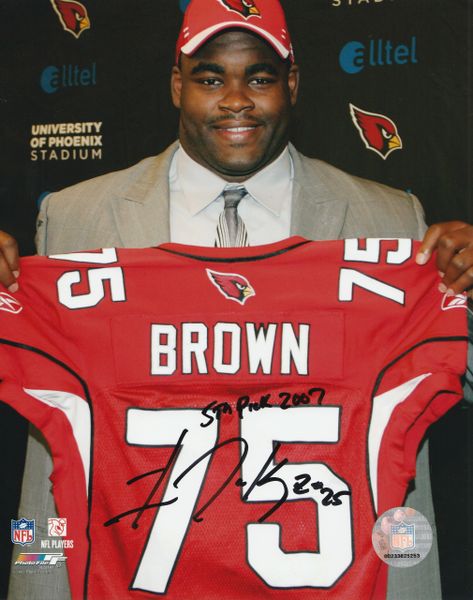 Levi Brown autograph 8x10, Arizona Cardinals, 5th pick 2007
