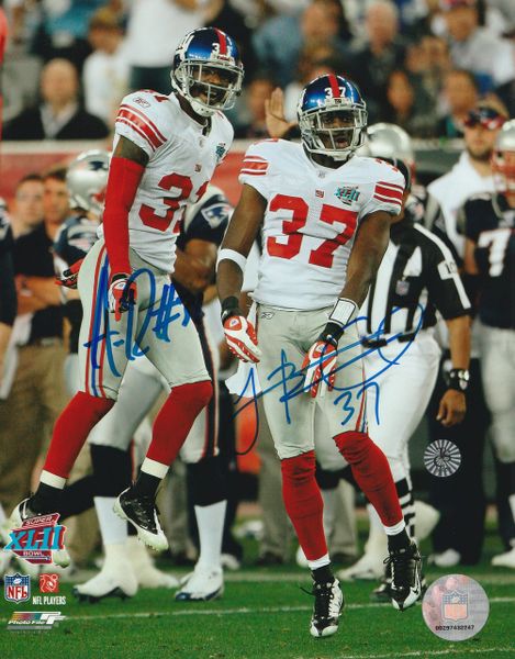 Aaron Ross & James Butler autograph 8x10, New York Giants