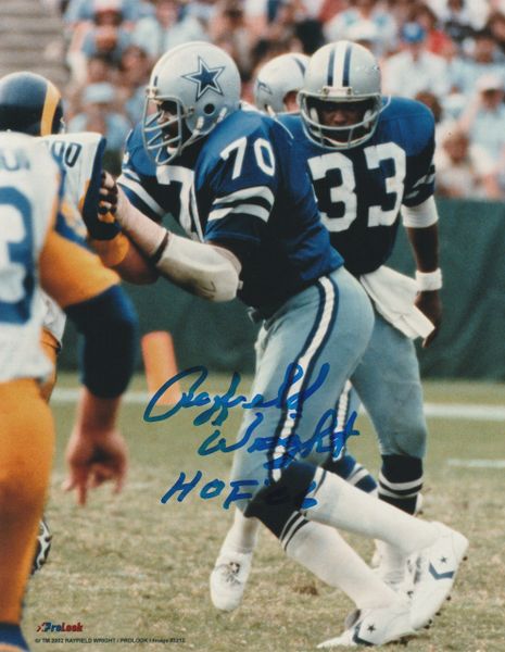 Rayfield Wright autograph 8x10, Dallas Cowboys, HOF 06