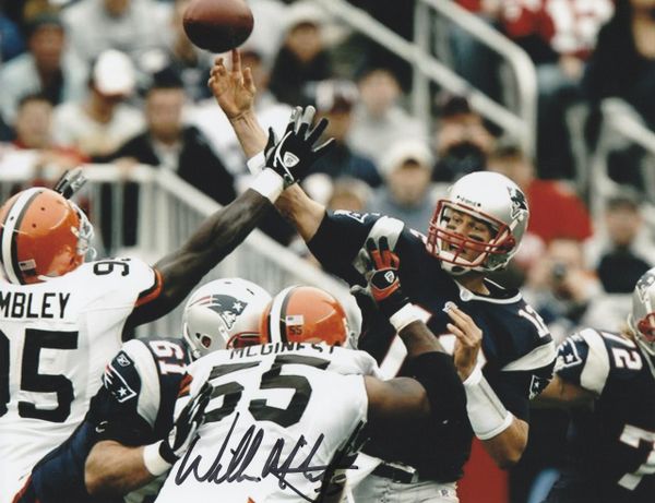 Willie McGinest autograph 8x10, Cleveland Browns