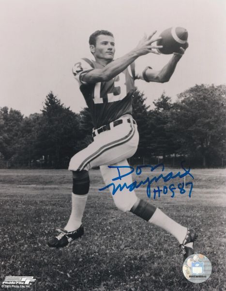 Don Maynard autograph 8x10, New York Jets, HOF inscription