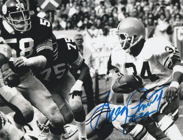 Greg Pruitt autograph 8x10, Cleveland Browns, vs. Pittsburgh