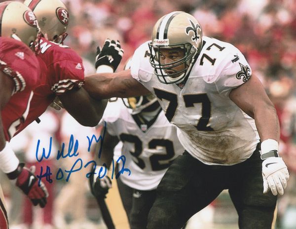 Willie Roaf autograph 8x10, New Orleans Saints, HOF 12