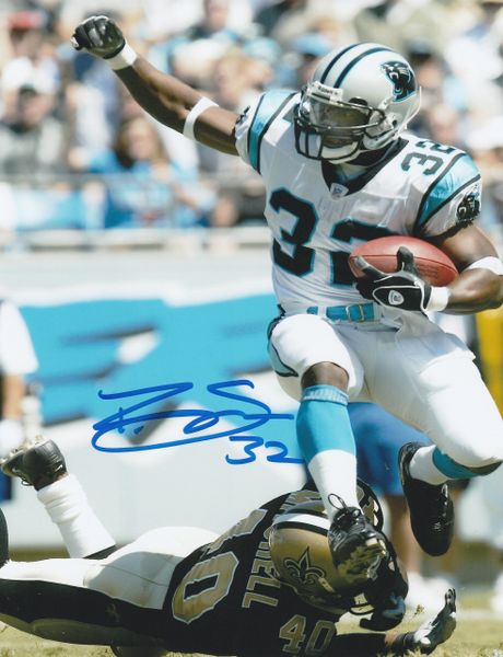 Athlon Sports CTBL-BB18512 Fred Lane Signed Carolina Panthers 8 x 10 Photo Custom Framed No.32 - Hand on Knees-Black Sig