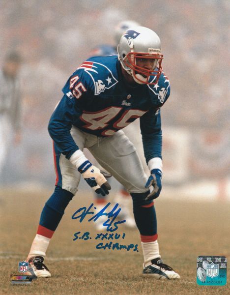 Otis Smith autograph 8x10, New England Patriots, SB XXXVI Champs