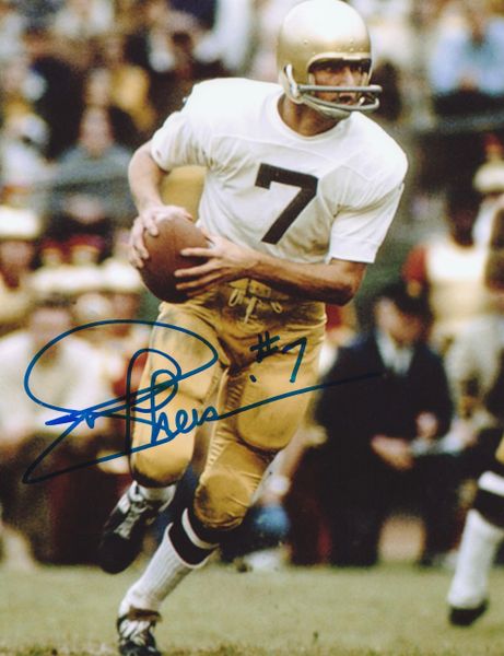 Joe Theismann autograph 8x10, Notre Dame Fighting Irish