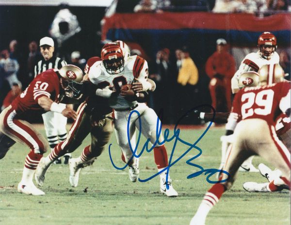 Ickey Woods autograph 8x10, Cincinnati Bengals, vs. 49ers SB