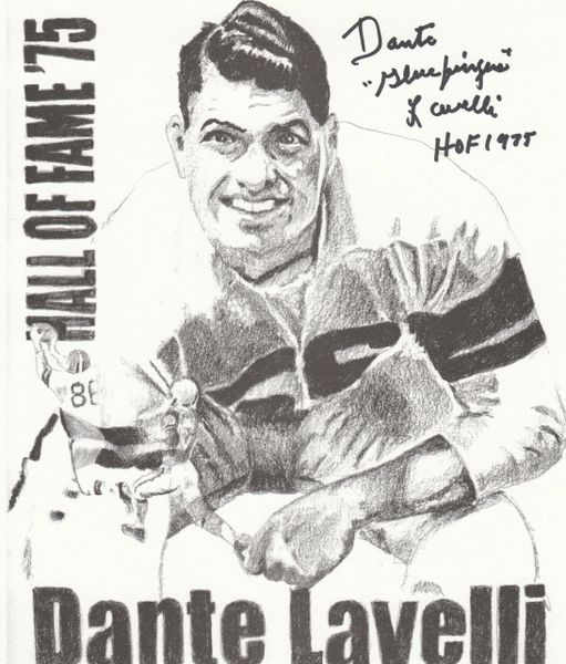 Dante Lavelli "Gluefingers" autograph 8.5x11 print, Cleveland Browns, HOF 1975