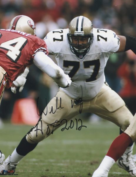 Willie Roaf autograph 8x10, New Orleans Saints, HOF 2012