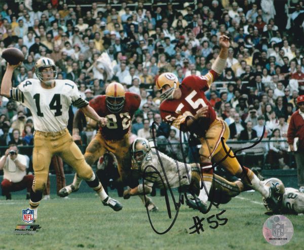 Chris Hanburger autograph 8x10, Washington Redskins