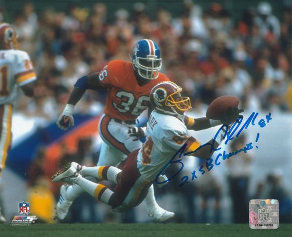 Gary Clark autograph 8x10, Washington Redskins, 2x SB Champs