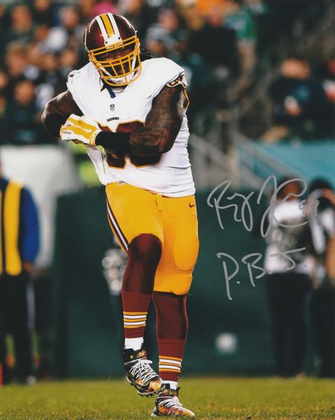 Ricky Jean-Francois autograph 8x10, Washington Redskins, PBJ dance