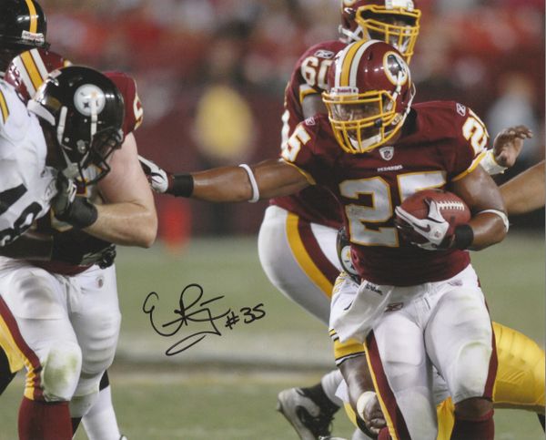 Evan Royster autograph 8x10, Washington Redskins