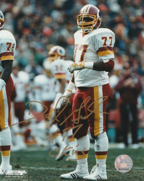 Darryl Grant autograph 8x10, Washington Redskins